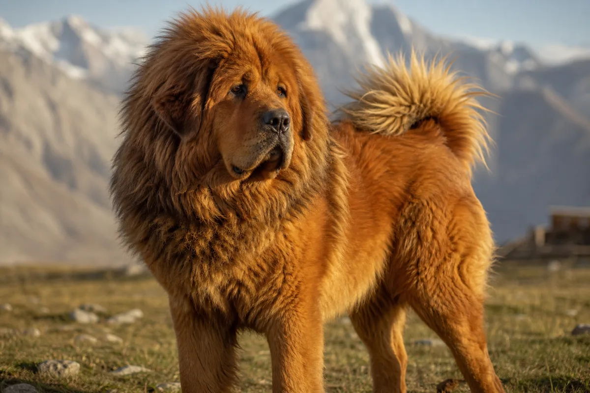 Lao Er « Raul » des Lions du Tibet, Dogue du Tibet mâle à la robe fauve